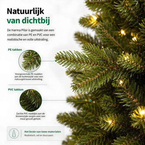 Black Box Trees Harma Kerstboom Pilaarvorm - Kerstboom met Timer & Dimfunctie - Kunstboom met Scharnierconstructie - Kerstversiering met LED
