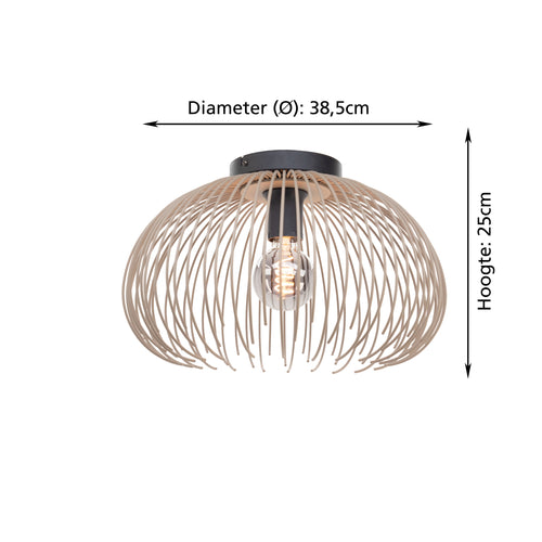 EGLO plafondlamp Venezuela-A - E27 - Ø 38,5 cm - zandkleur