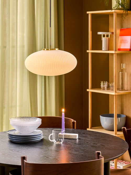 Hübsch hanglamp Serene - glas/ijzer - ø40xh38cm, e27