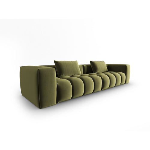Cosmopolitan Design - Modulaire bank Verona 5-zits, flueel lichtgroen - 85x290x70cm