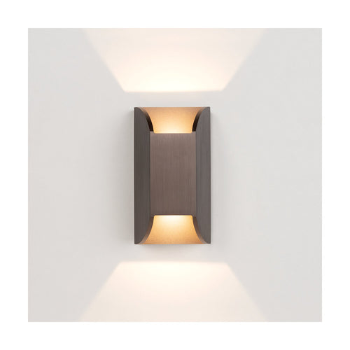 Atmooz wandlamp Dahlia - geborsteld brons - 9 x 7 x H 16 cm - geïntegreerde led