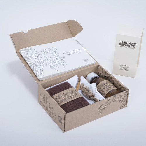 Gazzda Care and repair kit - solid wood naturel hout - vtwonen shop