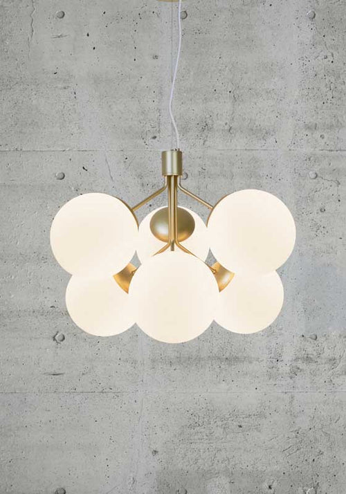 Nordlux Ivona Hanglamp - 6-lichts E27 - Messing - vtwonen shop