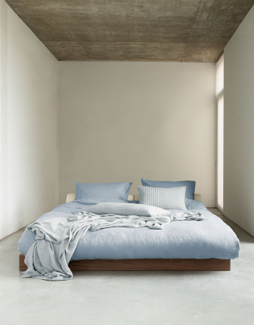 Marc O'Polo Valka dekbedovertrek - Lits-Jumeaux - 240x200/220 cm - Powder blue