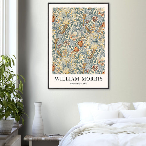 Artfulprints Poster William Morris - Golden lilly 1893   - 70x100 cm - Groen