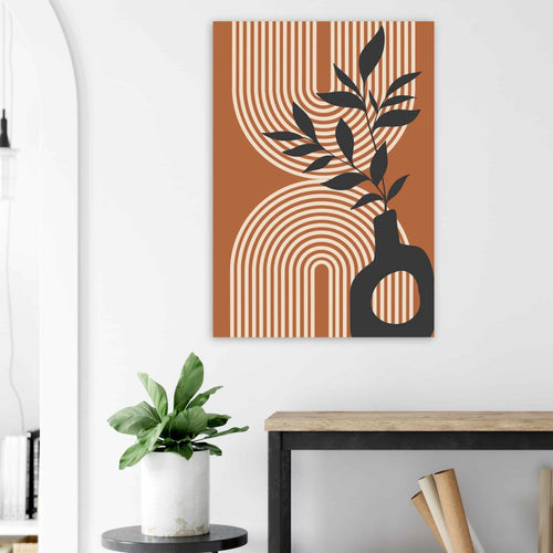 Artfulprints Poster met Lijst Boho – Arched still life   - 50x70 cm - Terracotta