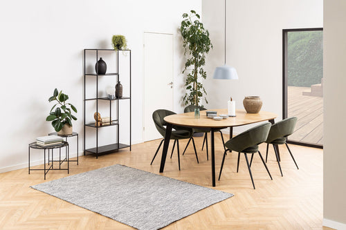 Rebellenclub Eetkamertafel Givan - ø120 - Eiken Visgraat - vtwonen shop