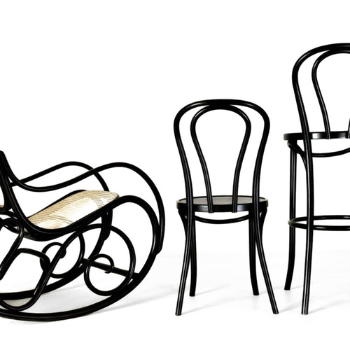 Fameg Vienna Thonet No. 18 houten barkruk zwart gebeitst - 75 cm - vtwonen shop