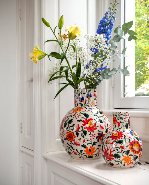 Return to Sender Vaas 30 cm Bed of Flowers print handgeschilderd ronde vorm