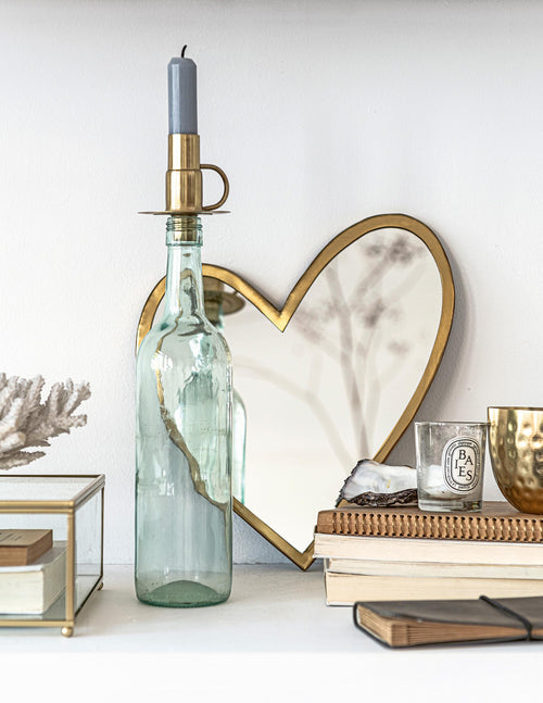 vtwonen - Wandspiegel - Metaal - Hartvormig - 30 cm - Goud