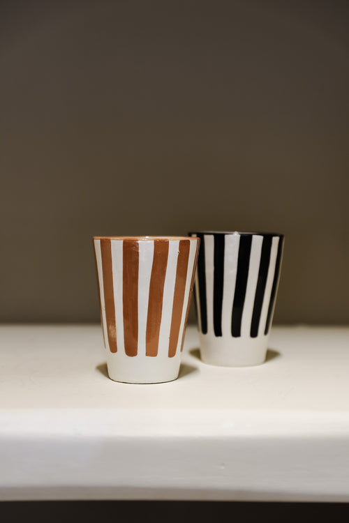 Household Hardware - Mok - Fez - Bruin gestreept - vtwonen shop