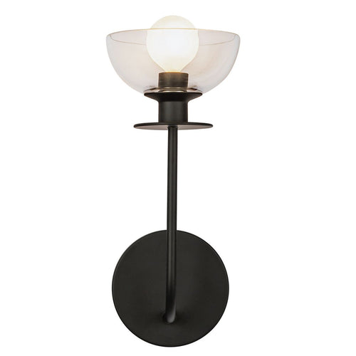 Wandleuchte Contemporary Matt Schwarz 1x E14