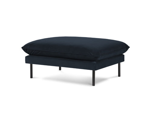 Cosmopolitan Design Poef Vienna flueel, donkerblauw - 73x93x43cm