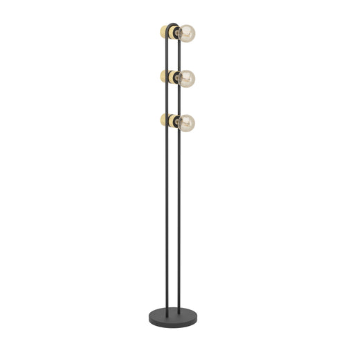 EGLO vloerlamp Chieveley - e27 - 140,5 cm - zwart/bruin - vtwonen shop