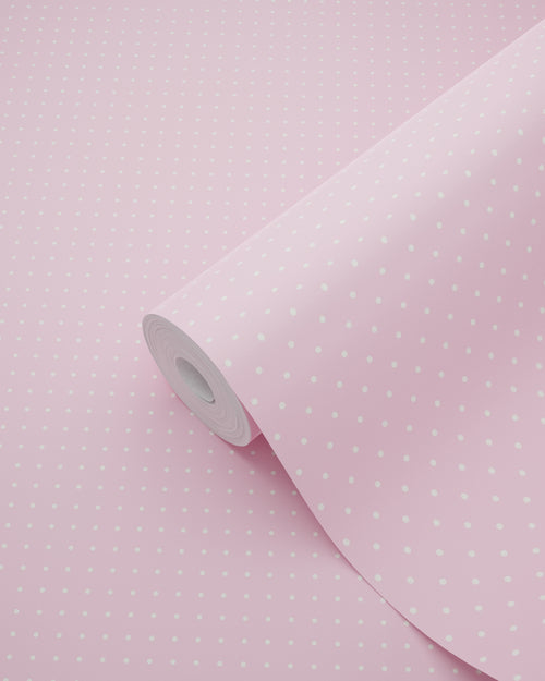ESTAhome behang kleine stipjes babyroze - 53 cm x 10.05 m - 137312