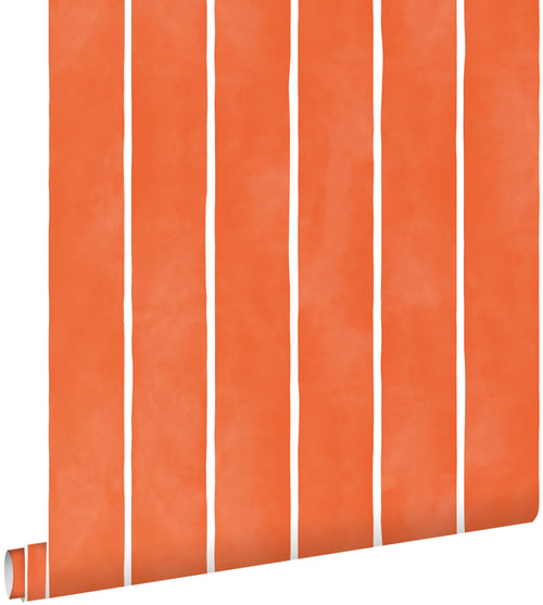 ESTAhome behang strepen oranje en wit - 50 x 900 cm - 131311 - vtwonen shop