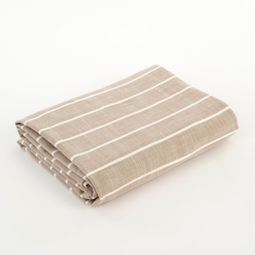 Mica Decorations  Alivo Tafelkleed - L250 x B140 cm - Organisch Katoen - Beige, Wit