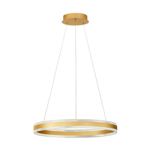 Nova Luce ALARO Geïntegreerde LED-pendellamp in messing goud, Triac dimbaar, 46W, 3067lm, 3000K