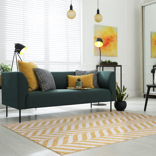 Vloerkleed Easy Living Muse Yellow Chevron Rug MU08 200x290 cm - vtwonen shop