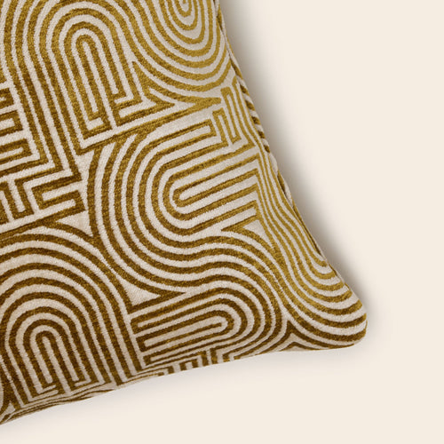 Madura Kussenovertrek Klark ecru en mosterd 40x60 cm