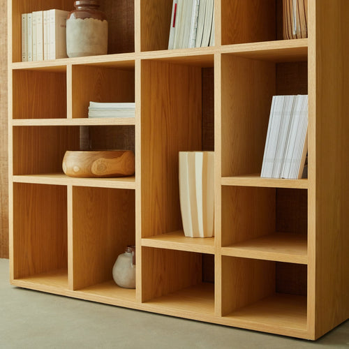 Tikamoon Hoge eiken boekenkast - Naturel