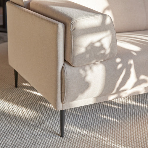 Tikamoon Hoekbank rechts in ecru stof 270 x 180 cm - Beige