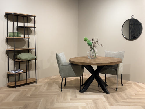 Brix eetkamertafel - 130 cm - mangohout - bruin - vtwonen shop