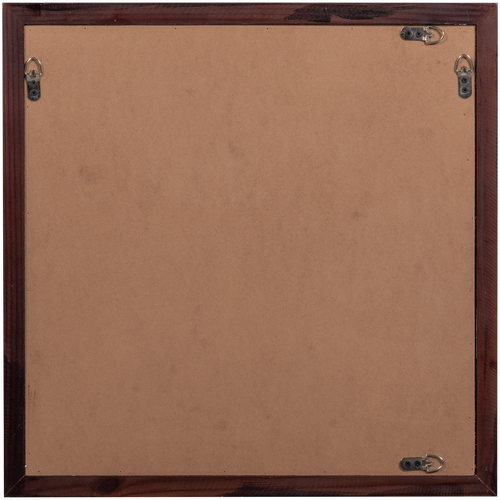 WOOOD wanddeco Anno - Katoen stof - Naturel/Bruin - 90x60x10