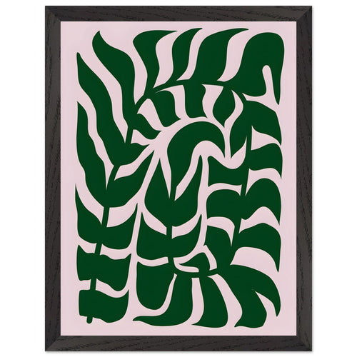 Artfulprints Poster met Lijst Matisse – Sea petal symphony   - 30x40 cm - Donkergroen