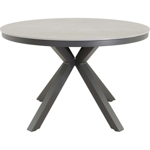 Lesli Living tuintafel Davos - grijs - Ø118cm