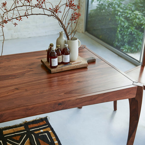 Tikamoon Luna - Tafel van massief palissander voor 6/8 personen. - Bruin