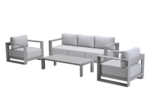 5-persoons stoel-bank loungeset - Levanto - taupe - Garden Impressions - vtwonen shop
