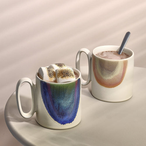 Salt & Pepper - Beker 39cl beige/blue Paint