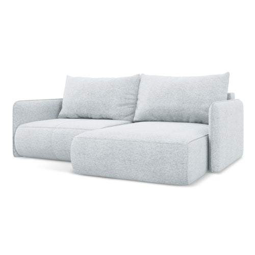 LaMiaSofa hoekbank rechts Palermo - chenille stof - lichtblauw - 207x148x86
