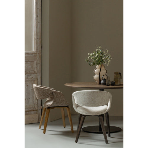 WOOOD eetkamerstoelen houten bruinen poot Yossi - Naturel - Set van 2