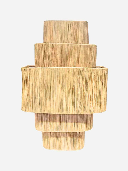 NOA MAY Wandlamp Belle - naturel - raffia - 47 x 30 x 13 cm