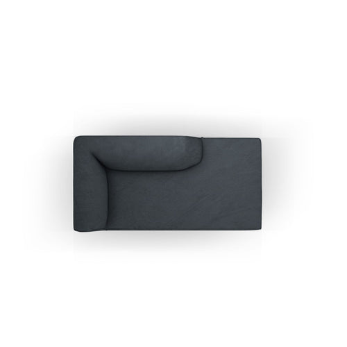Cosmopolitan Design - Ligstoel rechts Siena ribfluwelen zwart - 181x93x69cm