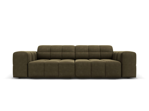 Cosmopolitan Design Bank Chicago 3-zits, flueel groente - 102x212x78cm
