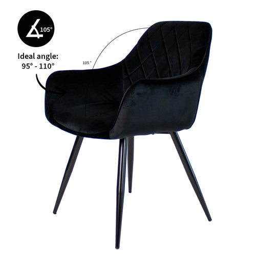 Kick Eetkamerstoel Monza - Zwart - vtwonen shop