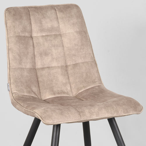 LABEL51 Eetkamerstoel Jelt - Zand - Zithoogte 50cm - Set van 2 - vtwonen shop