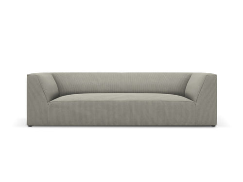 Micadoni - Bank "Ruby" 3 zitplaatsen, ribfluwelen, lichtgrijs - 93x232x69cm