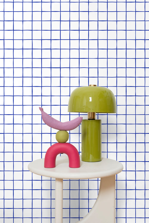 ESTAhome behang geblokt motief blauw en wit - 50 x 900 cm - 131274 - vtwonen shop