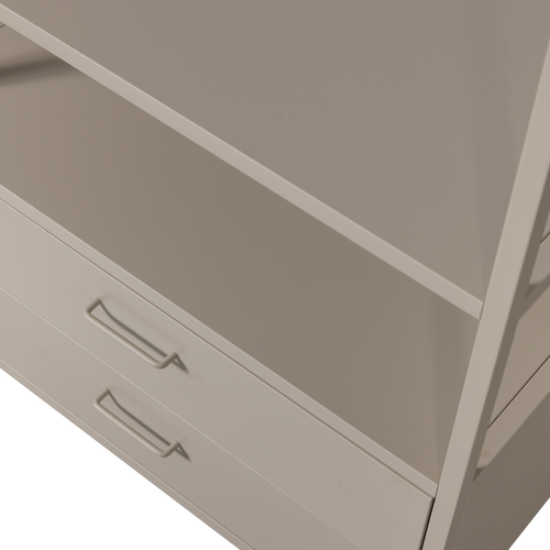 WOOOD open kledingkast 70 cm Ferris- metaal - zand - 185x70x54 - vtwonen shop