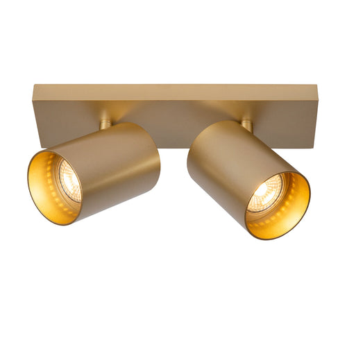 Atmooz plafondlamp Nuo 2 - goud - goud binnenin - 28 x 13 x H 12 cm - GU10