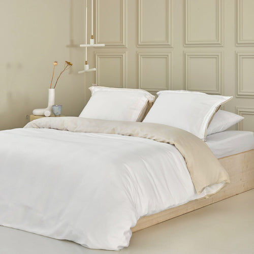Walra - Dekbedovertrek Classy Tencel - 140x220 cm - Off White / Beige