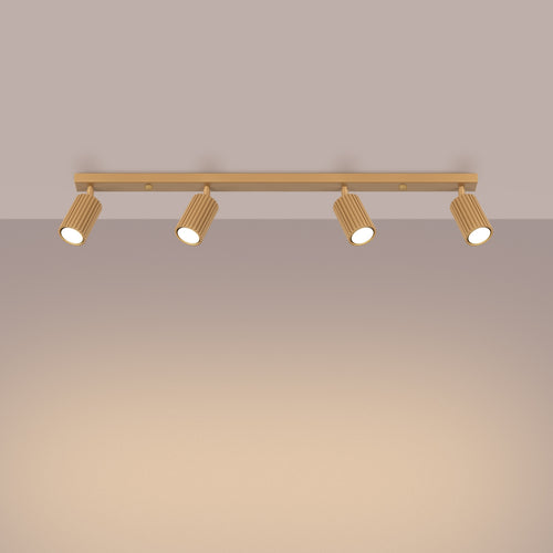 Sollux Lighting Plafondlamp KARBON 4L goud - 81x6,5x16,5cm
