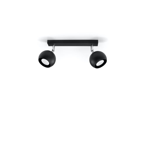 Sollux Lighting Plafondlamp OCULARE 2 zwart - 30x10x16cm