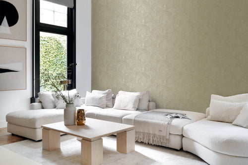 Origin Wallcoverings behang tropische bladeren zand beige - 53 cm x 10.05 m - 348025 - vtwonen shop