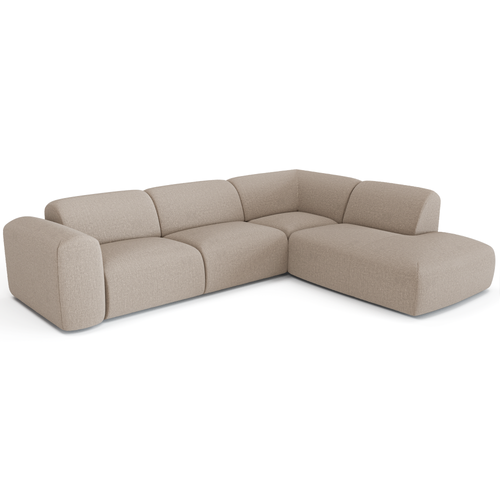 Sia Home - Rechte hoekbanken MYRA - Geweven stof - Beige - 269cm - vtwonen shop