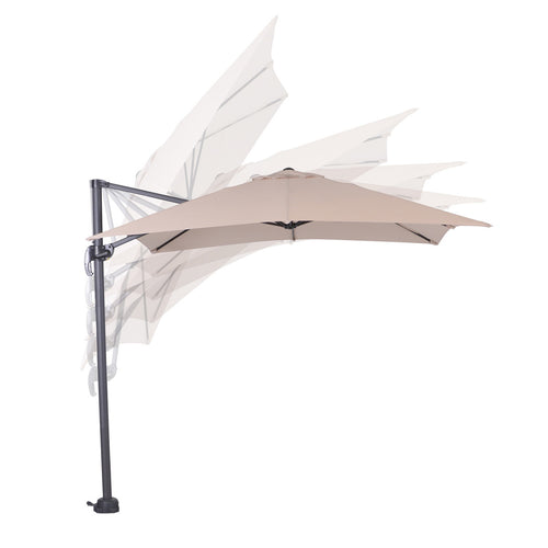 Hawaii parasol S - 250x250 cm - carbon black - ecru - vtwonen shop